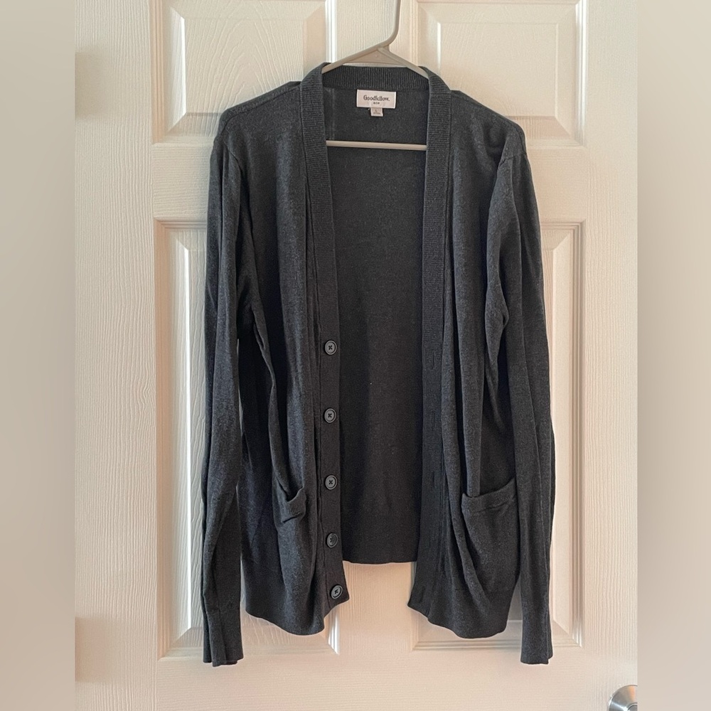 Goodfellow & Co Gray Cardigan Sweater Relaxed Fit